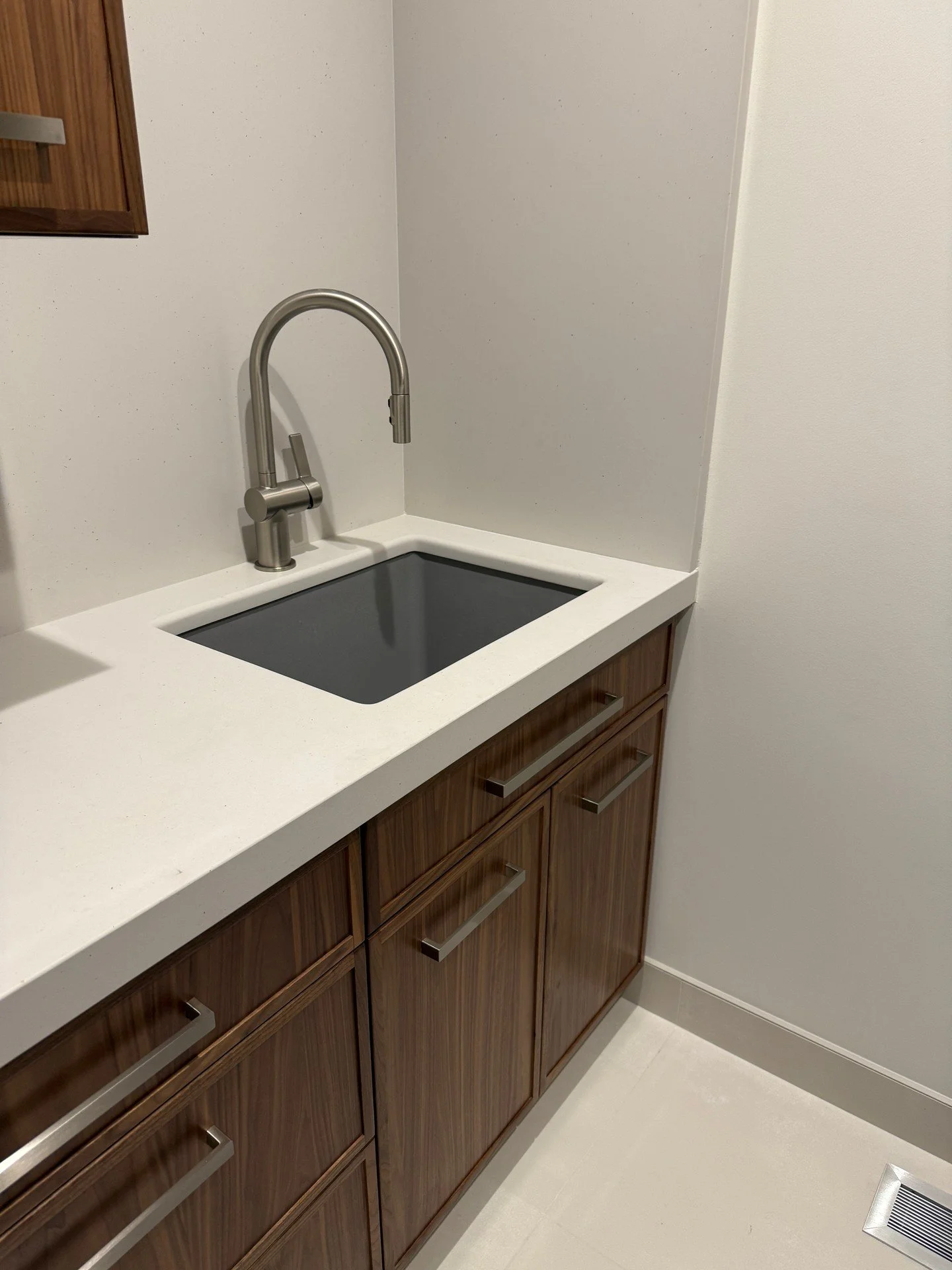 New faucet and sink set into the countertop today. We leveled the rim, seated the drain, and leak-tested the connections so everything stays dry. Clean, straightforward work we&rsquo;re happy to stand behind.

Please call/text 801-808-1236 to make an