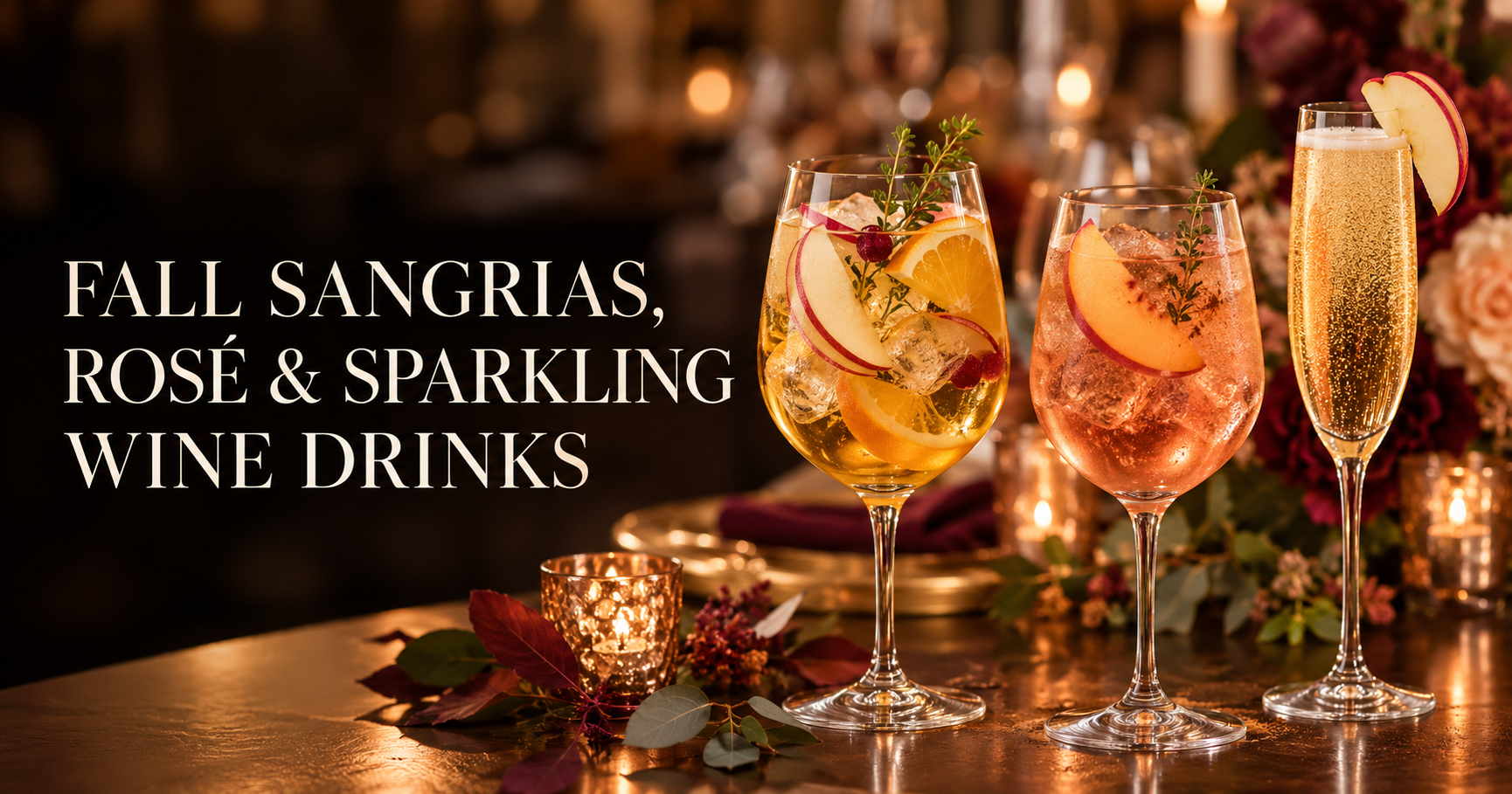 Fall Sangrias, Rosé and Sparkling Wine Drinks for Texas Events