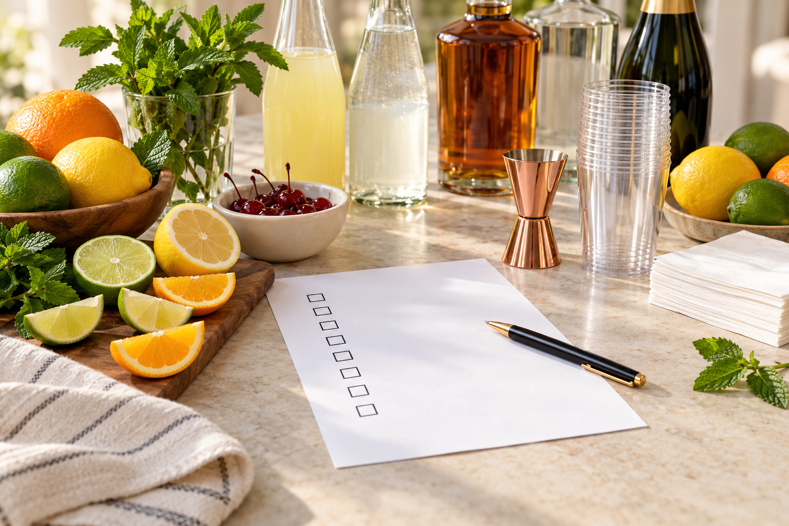 Event Bar Shopping Checklist: What to Buy and What to Confirm