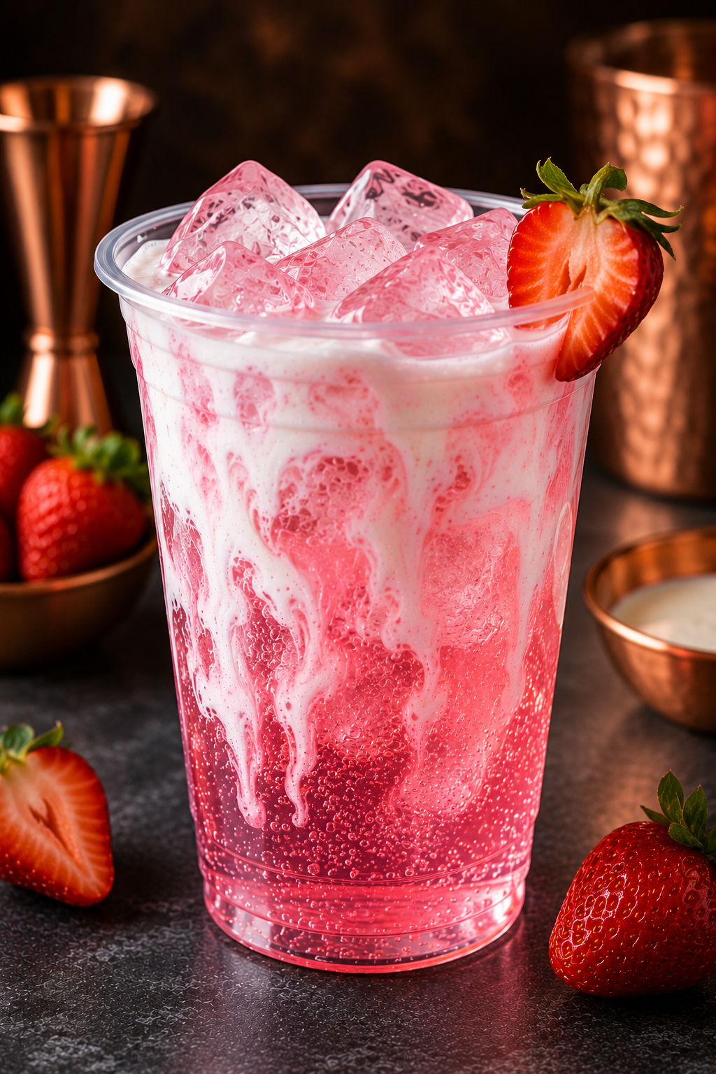 Pink Strawberry Sprite Dirty Soda