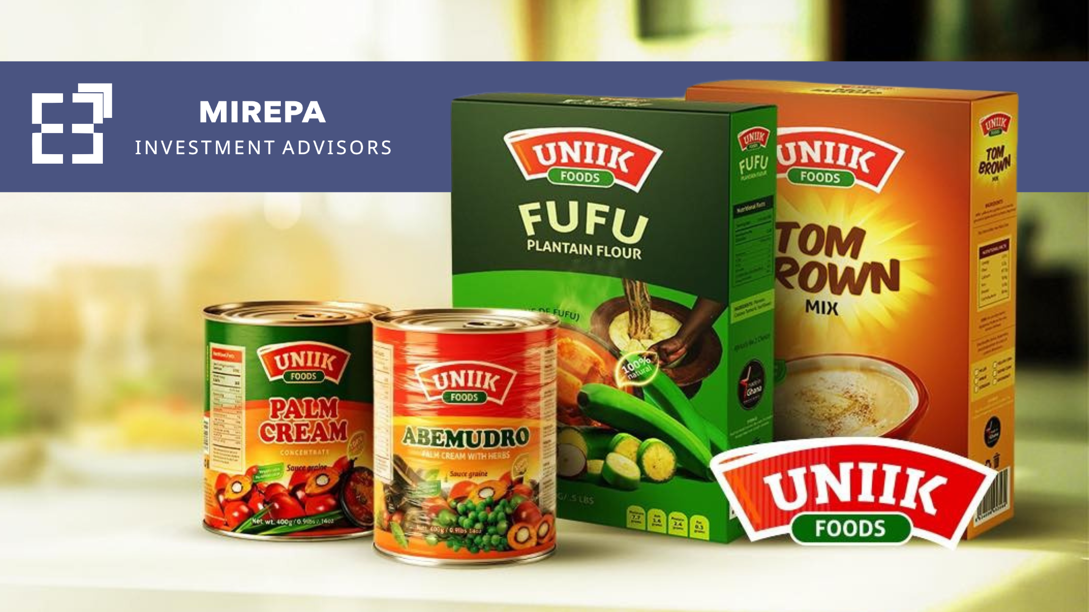Mirepa Partners Uniik Foods to scale production, distribution and export of healthy African Food Products to North America and Europe.     