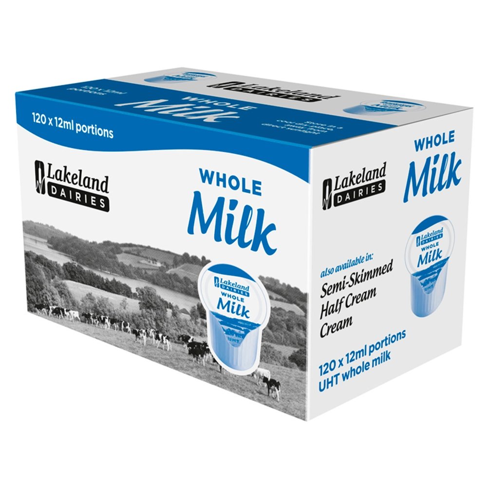 Lakeland Dairies UHT Whole Milk Portions 120 x 12ml