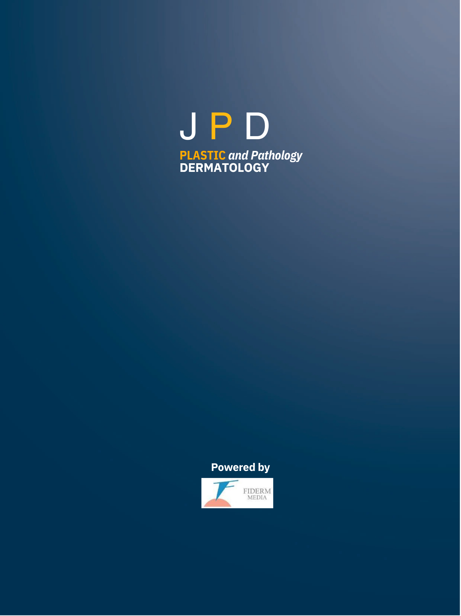 Copertina di una rivista medica con testo 'JPD Plastic and Pathology Dermatology' e il logo di FIDERM MEDIA.