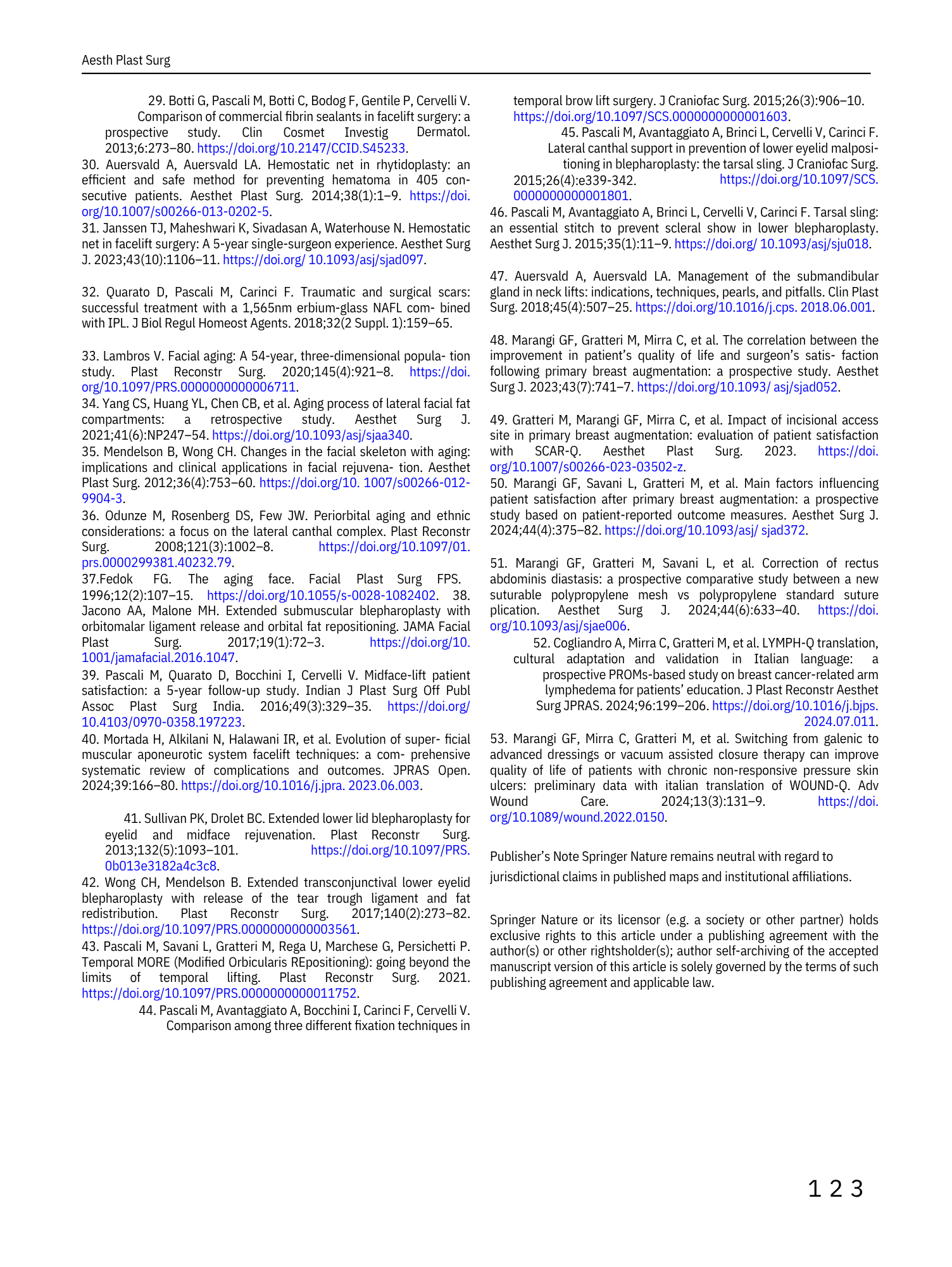 Pagina di un articolo scientifico con numerosi riferimenti e URL, senza immagini o illustrazioni visibili.