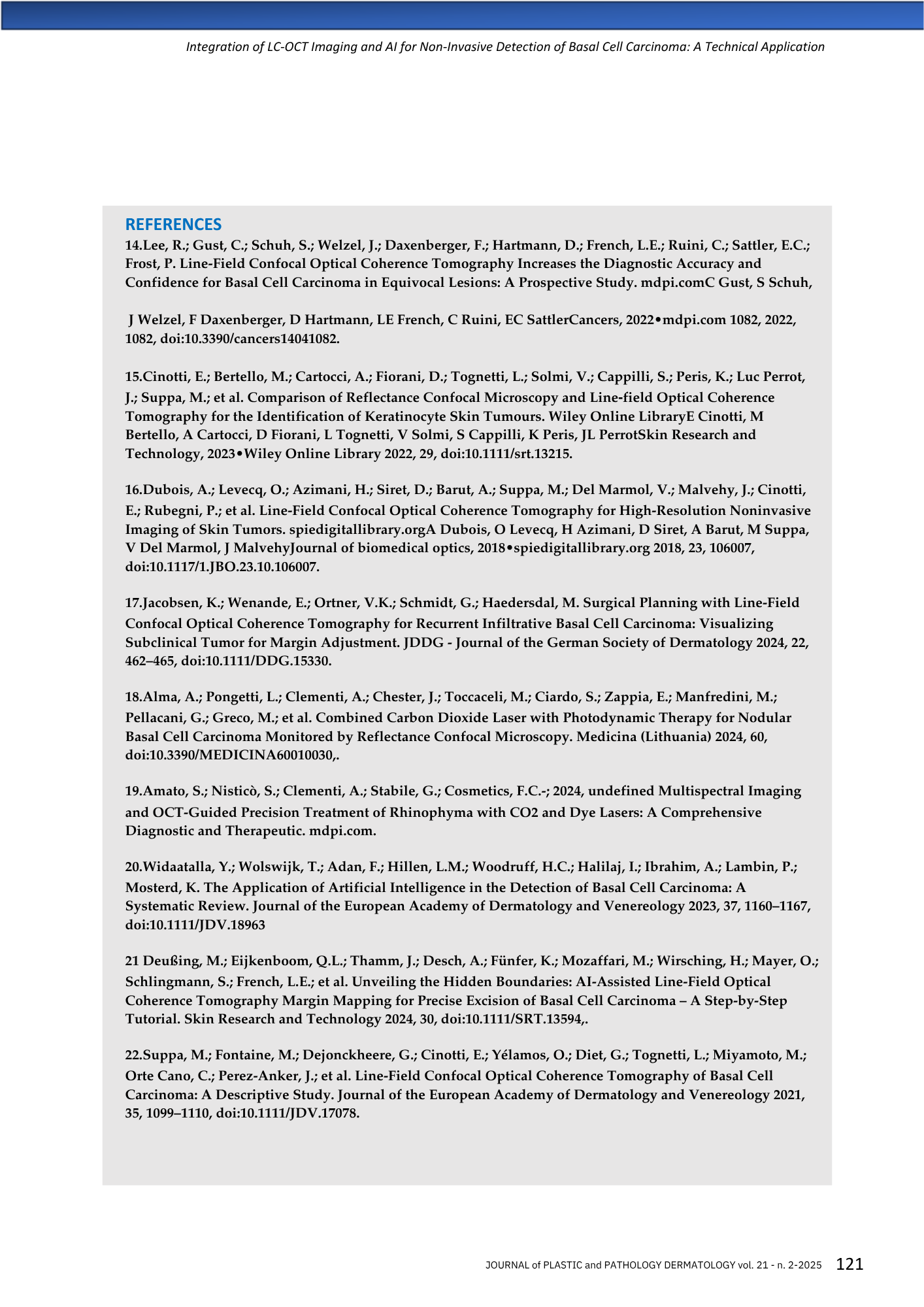 Pagina di un articolo accademico con riferimenti bibliografici.