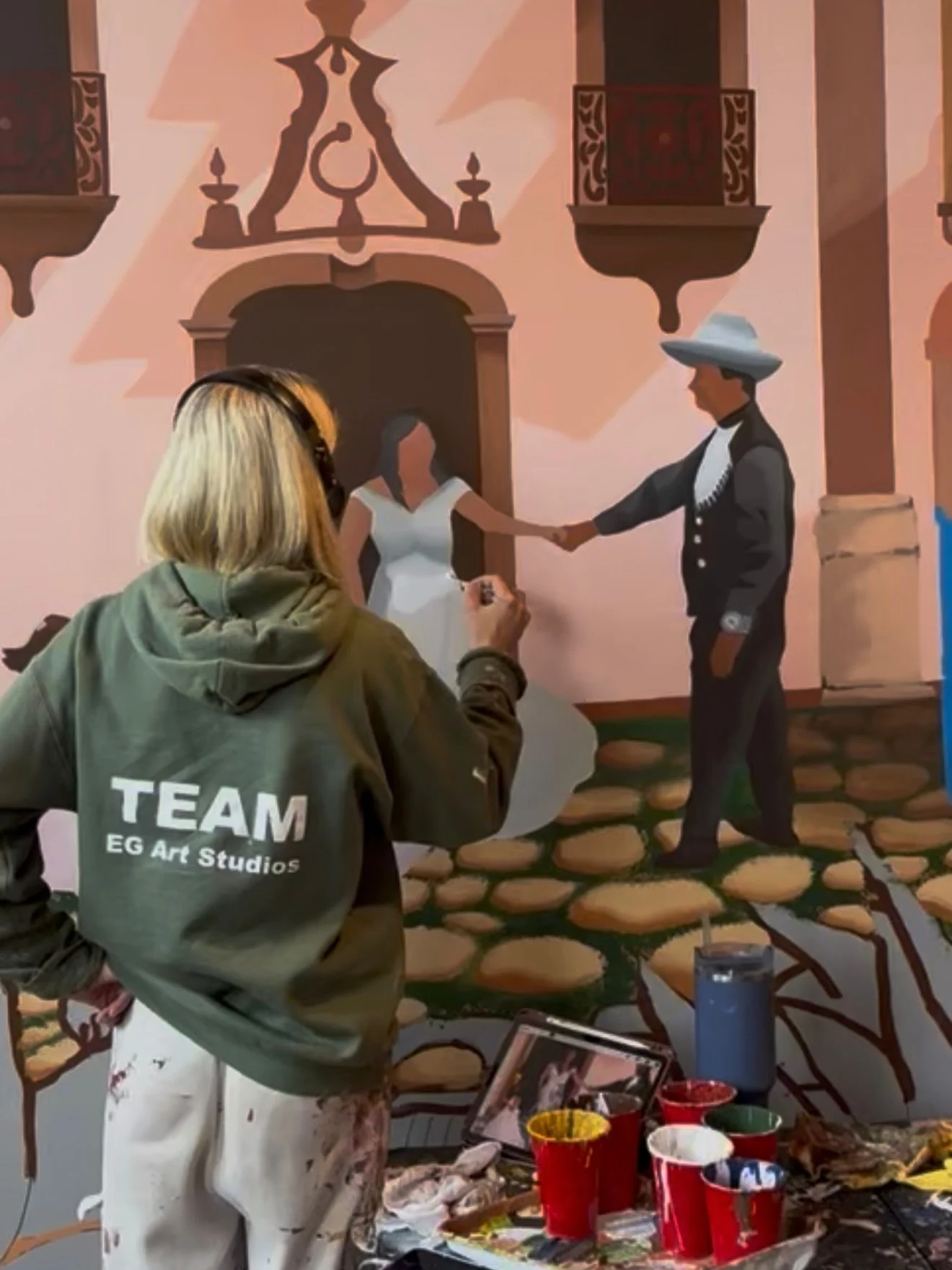 A statement piece in the making.

We&rsquo;re holding back the full reveal, but @emmagilbertart has created something truly special for this space.

We&rsquo;re blown away and you will be too. #denadabham #muralwall #emmagilbertartmural #bhamcomingso