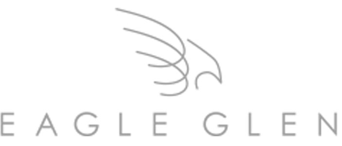 Eagle Glen logo with stylized eagle wings icon.