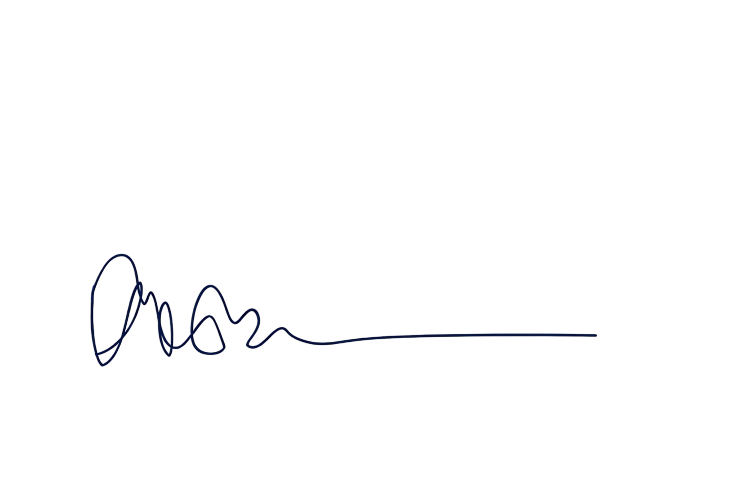 A signature in black ink on a white background.