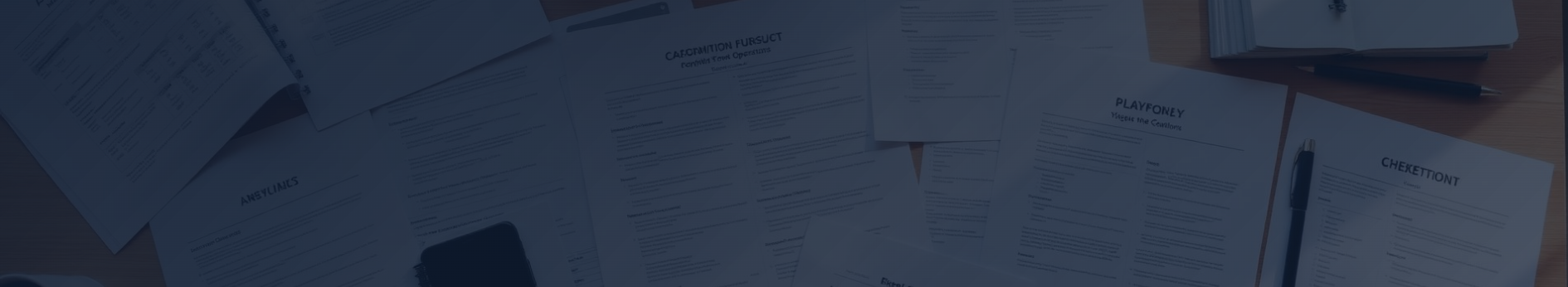 Disorganized desk with multiple scattered papers including resumes and documents, along with a pen and a smartphone.