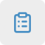 Icon of a clipboard with checklist