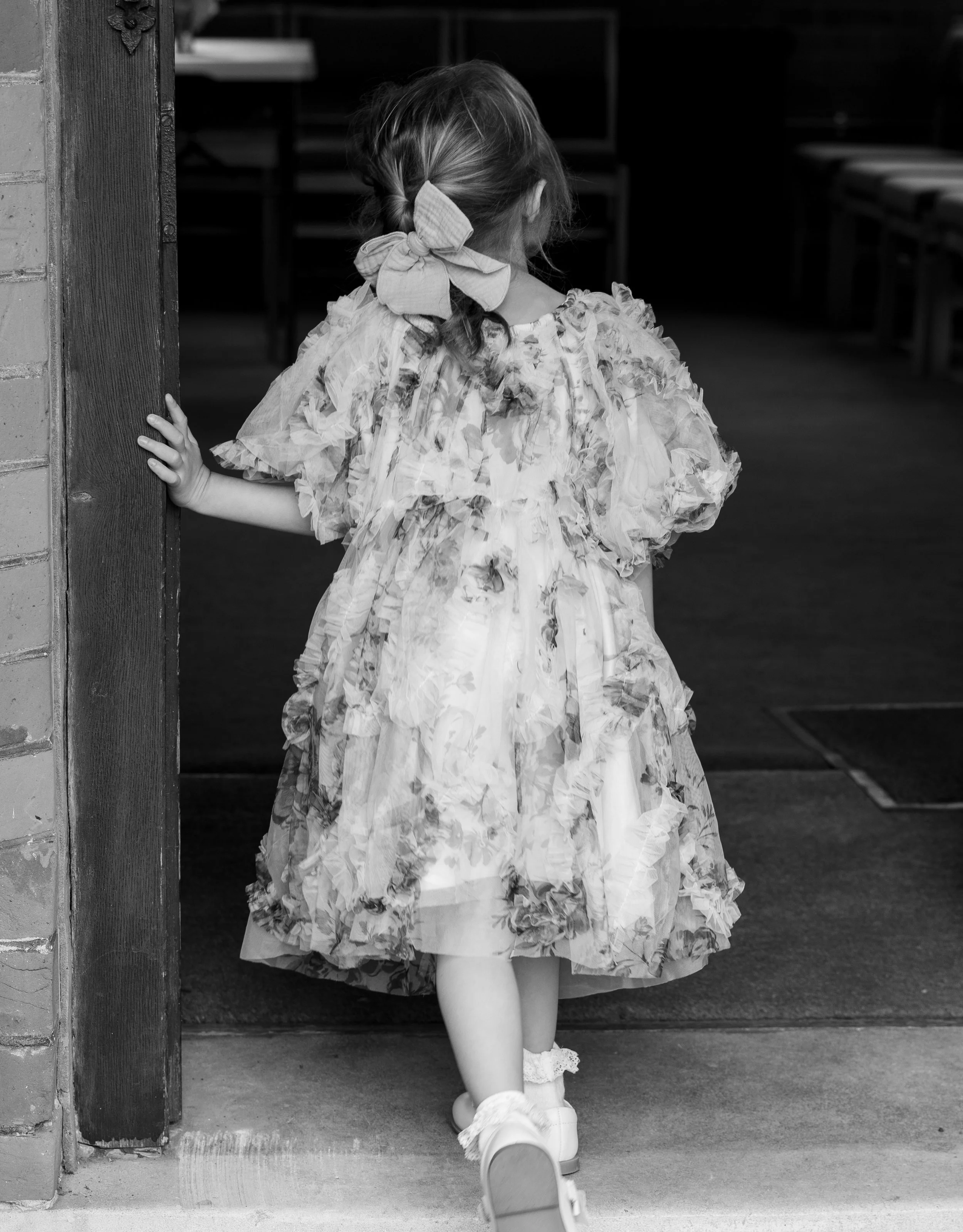 young girl christening photography