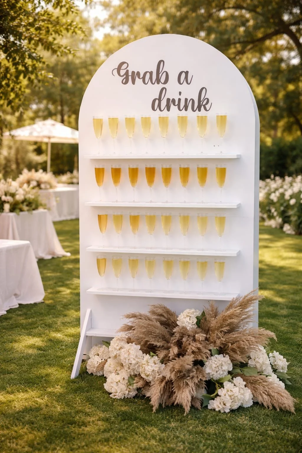 The Champagne Welcome Wall for hire