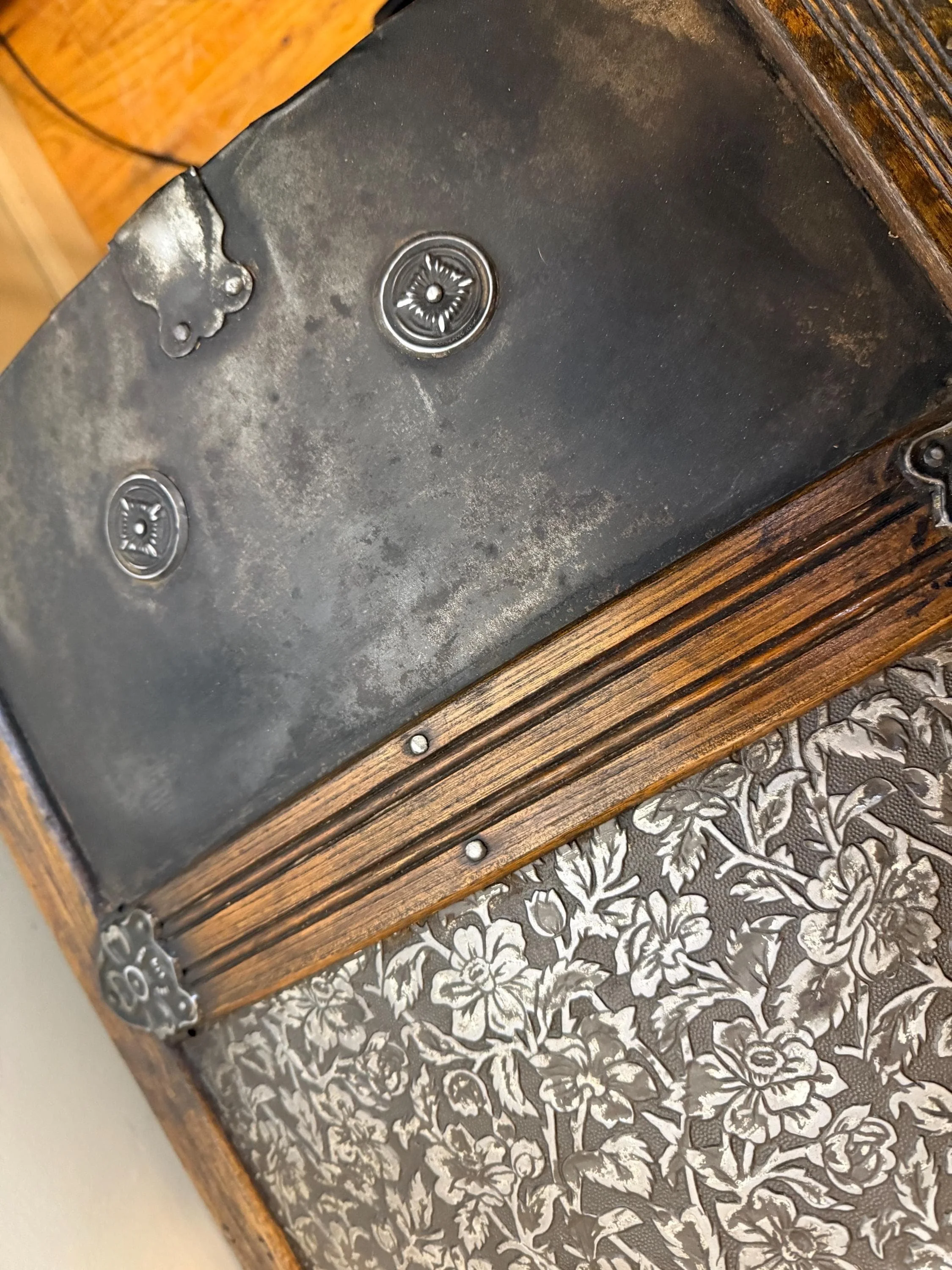 refinished steamer trunk curated and revitalized by specialist Angelina Nikon.