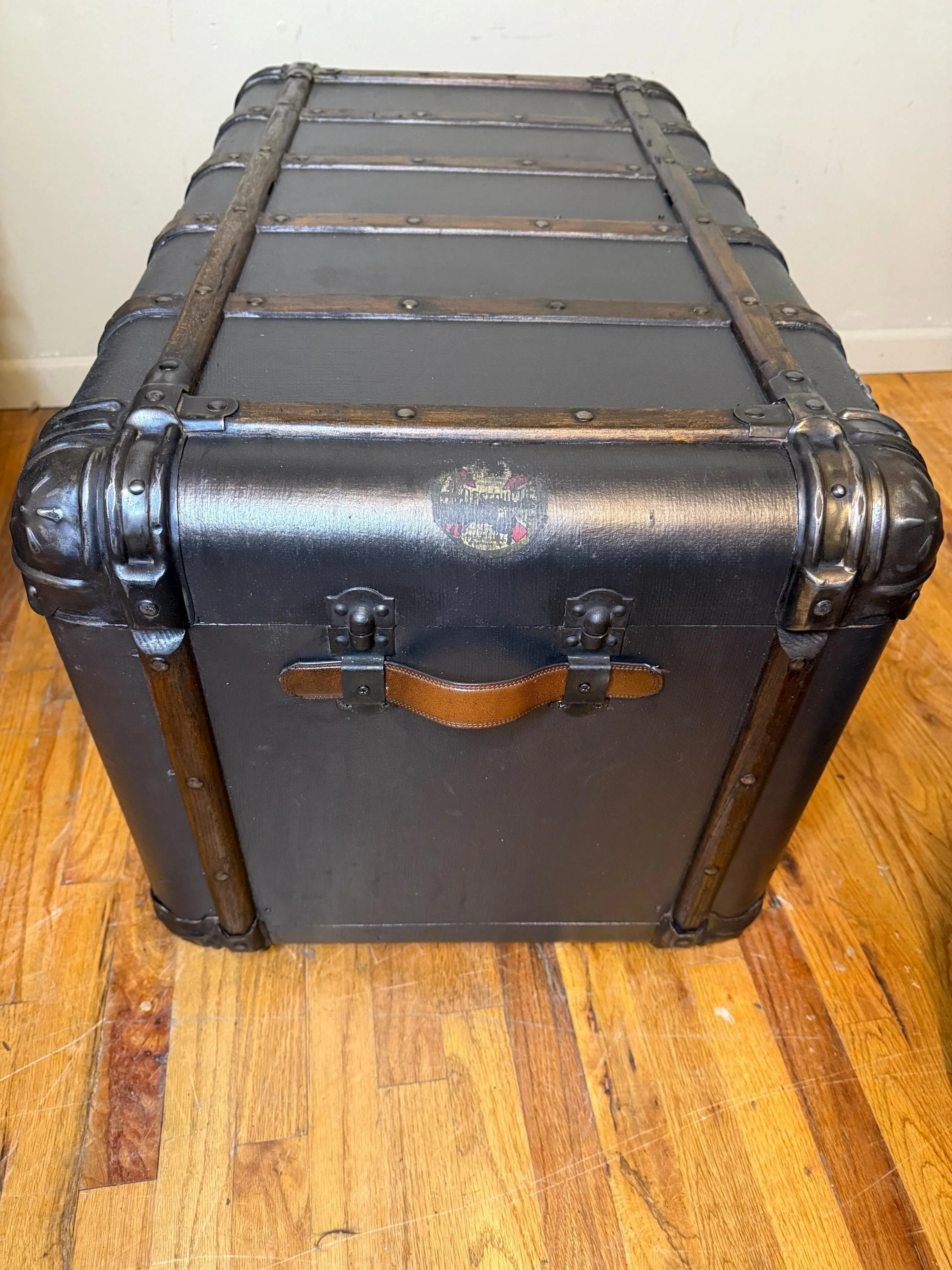 Indestructo trunk flat surface ideal for bedside table use or coffee table