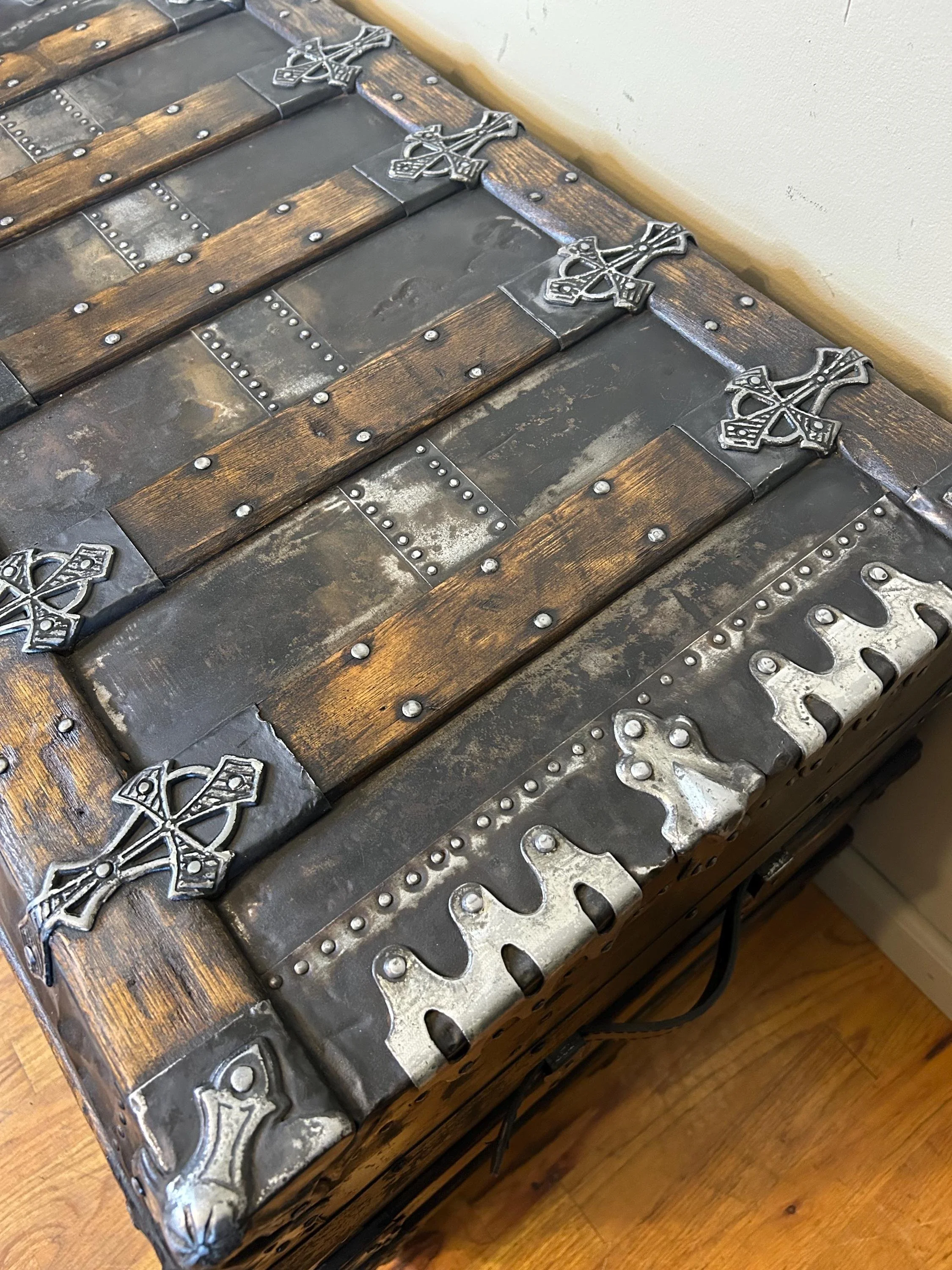 Authentic 19th-century heritage trunk curated and revitalized by Angelina Nikon.