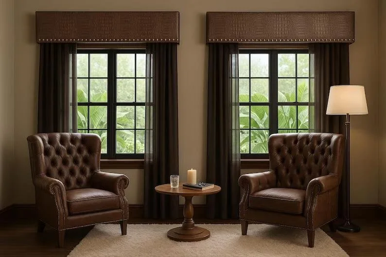 Artisan window treatments made-to-order by Angelina Nikon in the USA