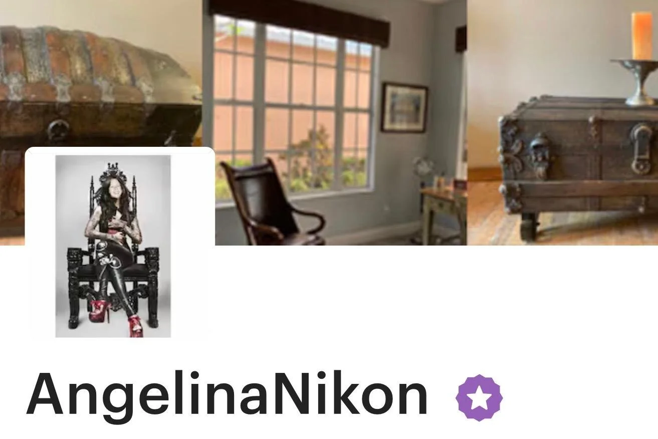 Angelina Nikon is a top-rated Etsy Star Seller specializing in masterfully restored antique steamer trunks