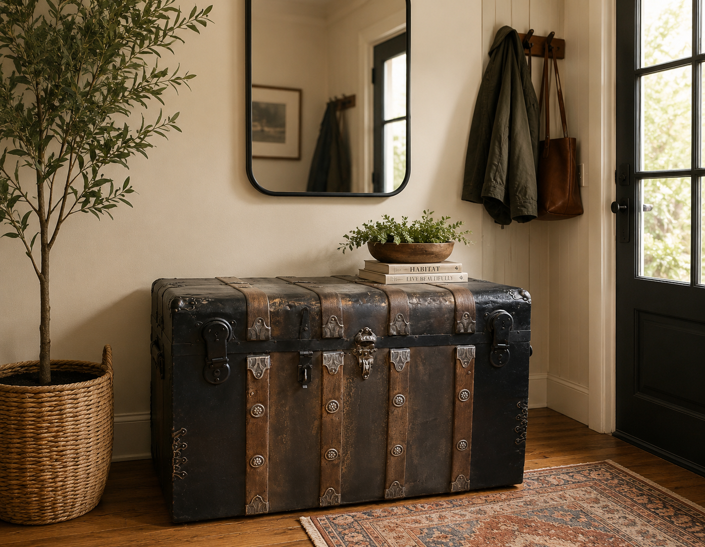 coffee table trunk monitor top
