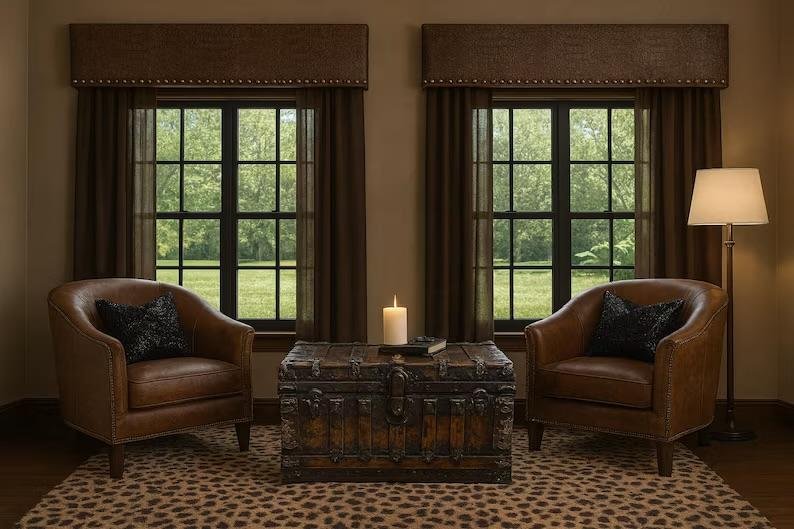 Handcrafted custom size window valance in a designer fabric finish.