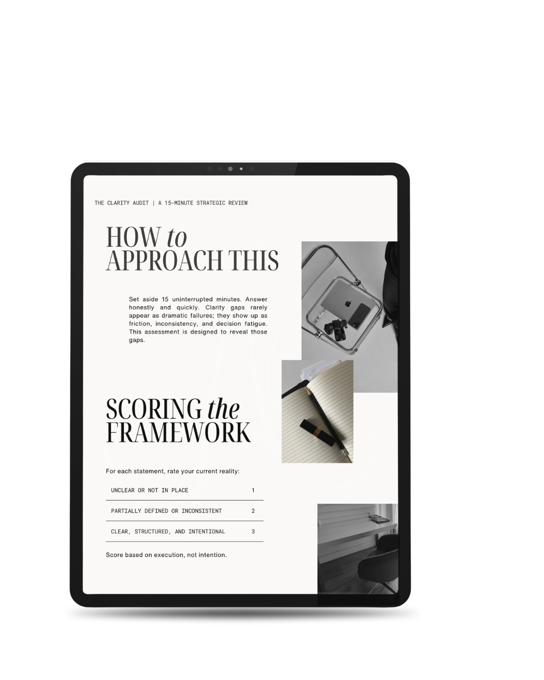 The Clarity Audit freebie when you sign up for the Ash Santana Newsletter.