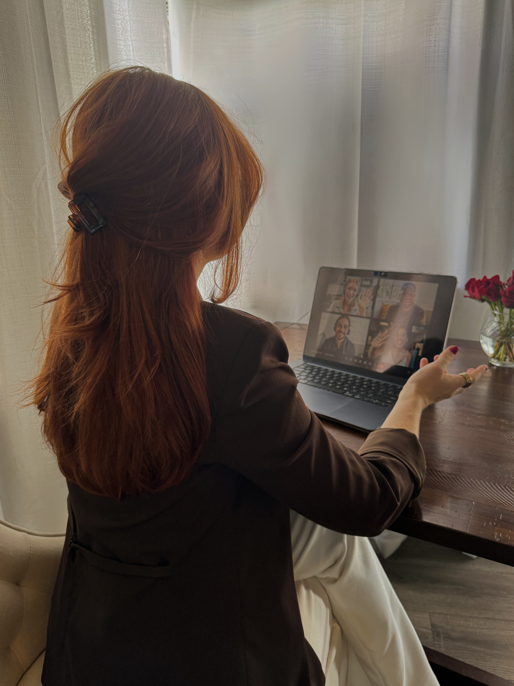 Ash Santana provides marketing consulting services to a team.