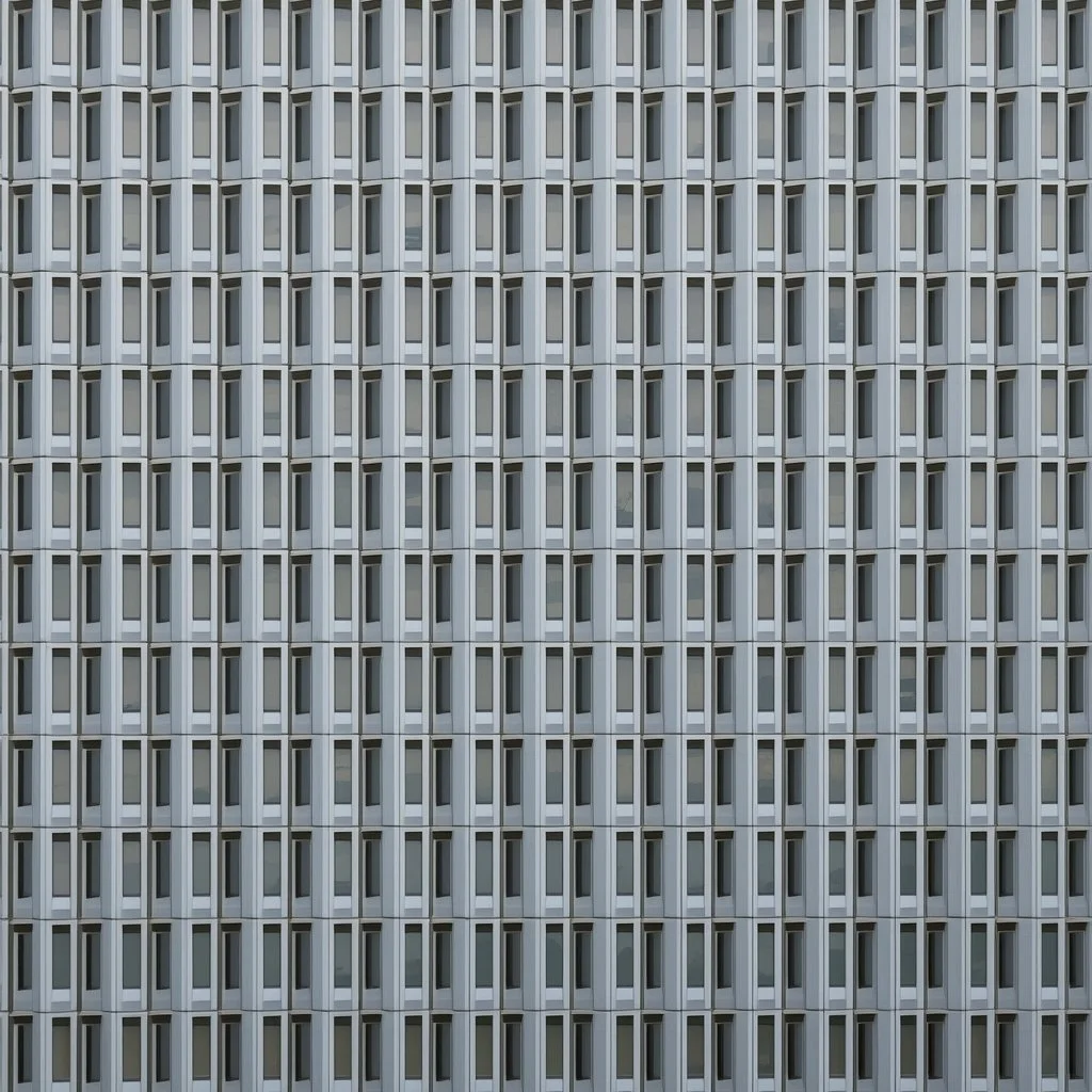 Extensive architectural grid showing perfect consistent repetition representing B2B sales consistency and standardization at scale