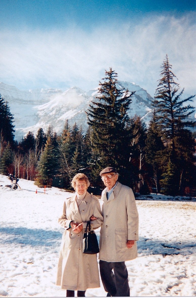 A.E. Mitchell's son Bryant and wife Lucille Mitchell in Park City, UT, 1997