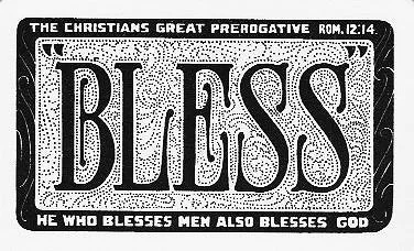 A.E. Mitchell's unique "Bless" card from 1929. The story about the Bless card: He wanted every believer to understand the power of that word. To Bless anyone might mean that something was sacrificed. It was a gift we could give, and sometimes at grea