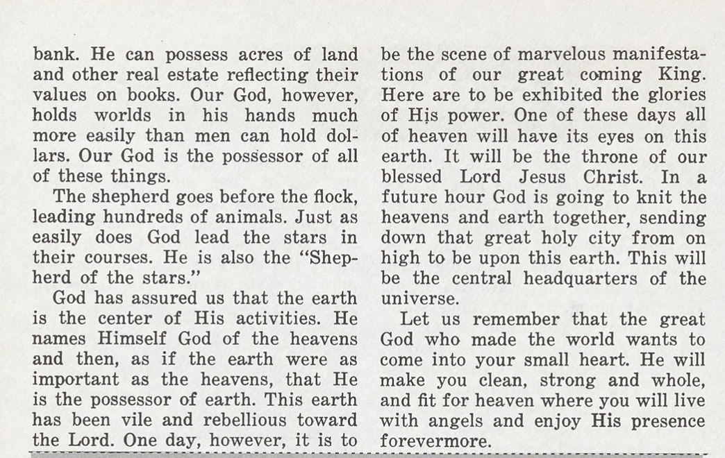 God's Greatness, page 2 of 2, article by Hubert Mitchell for Biola Broadcaster, Jan, 1967