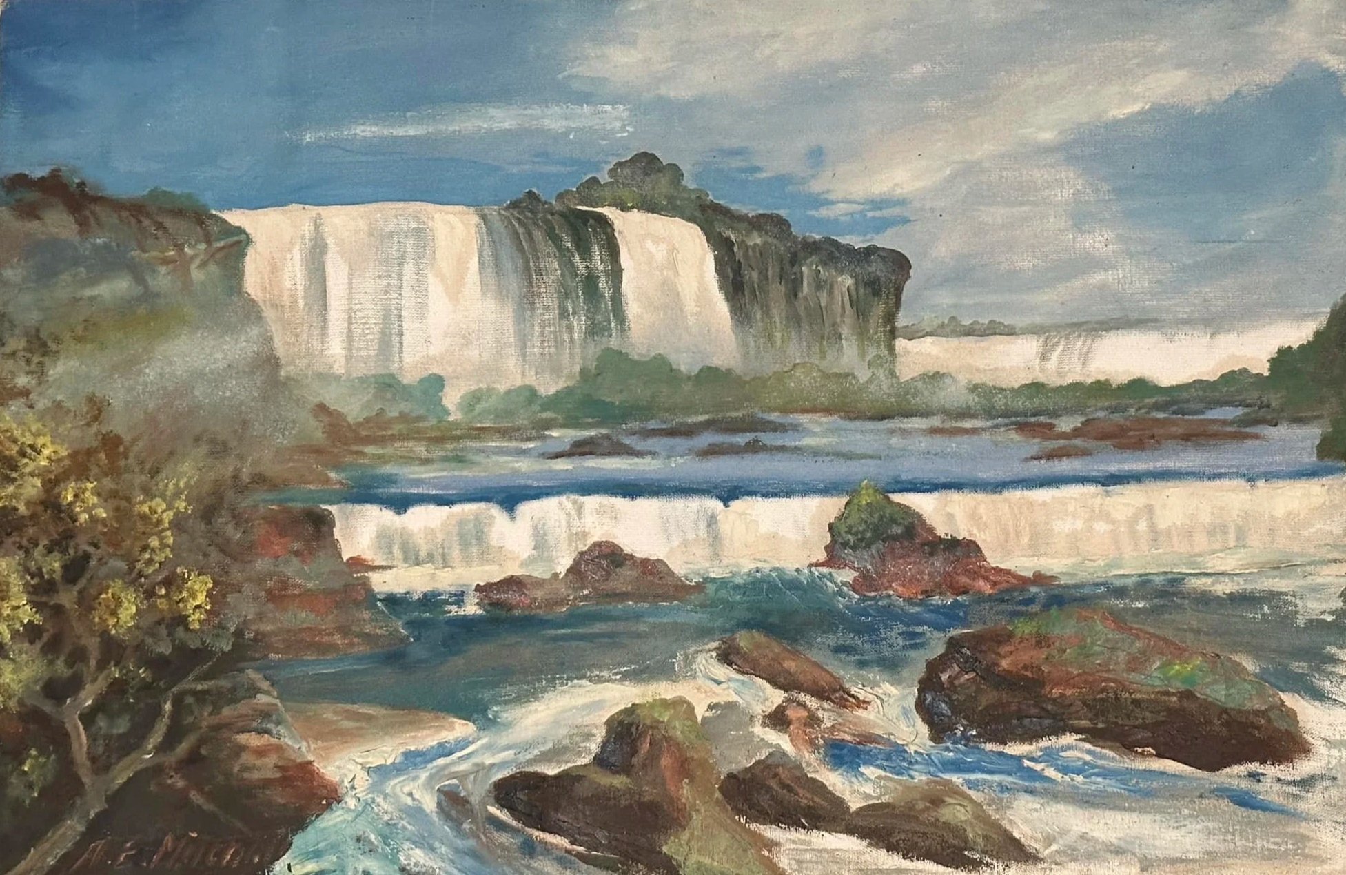 Painting by A.E. Mitchell - Brazil?