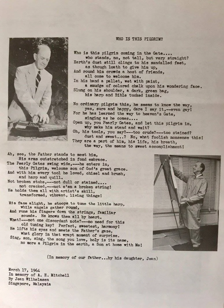 Who Is This Pilgrim poem - written by his daughter Jean after Andrew's death in 1964