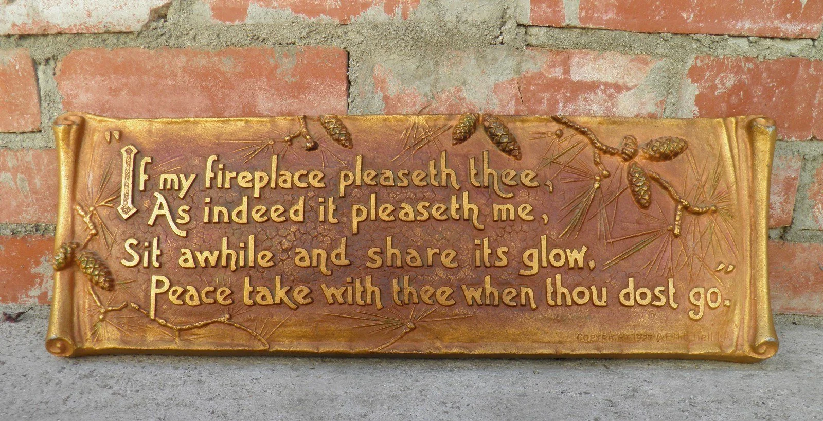 If my fireplace pleaseth thee plaque older brown.jpg
