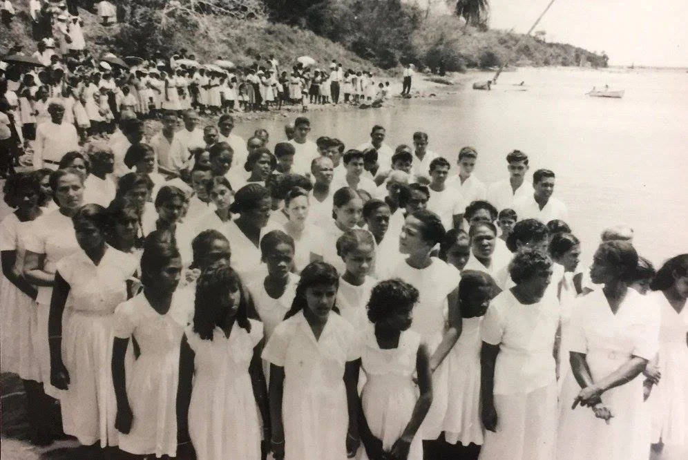 Baptism service in Trinidad