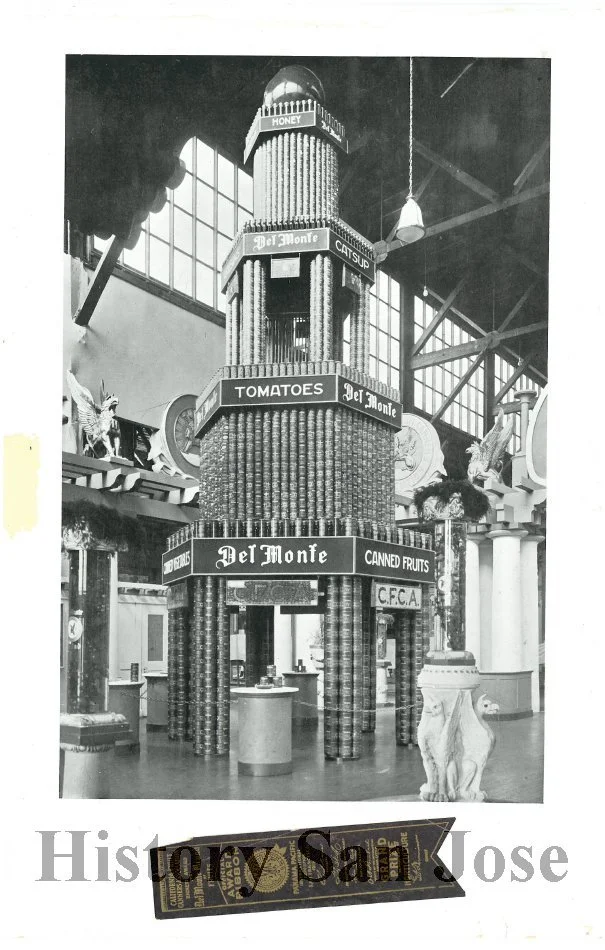 Andrew's letting on display at the 1915 Panama Pacific International Exposition for Del Monte.  The display won an award...see next image. Click on this image above to go to the website with more info on the photo. 