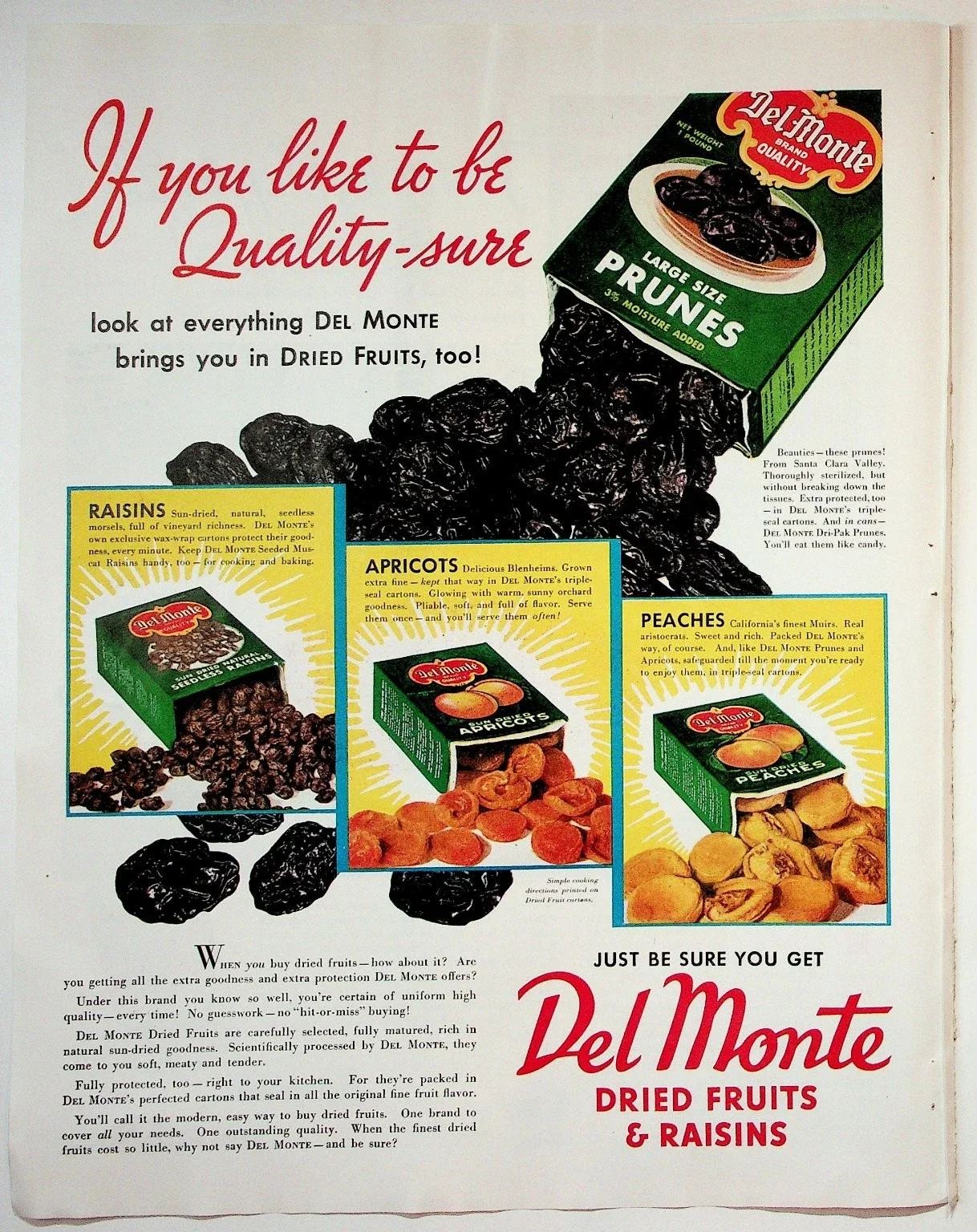 1938 Del Monte magazine ad
