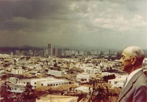 Andrew overlooking the city of Sao Paulo, Brazil