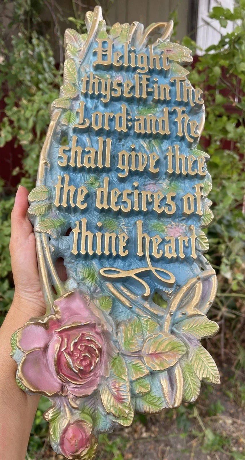 "Delight thyself in the Lord..." - blue