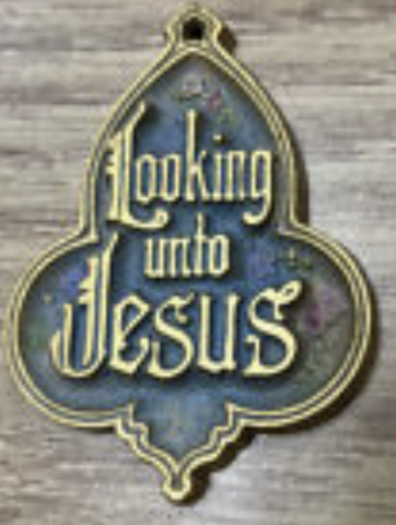 "Looking Unto Jesus" - a unique "shield" style plaque