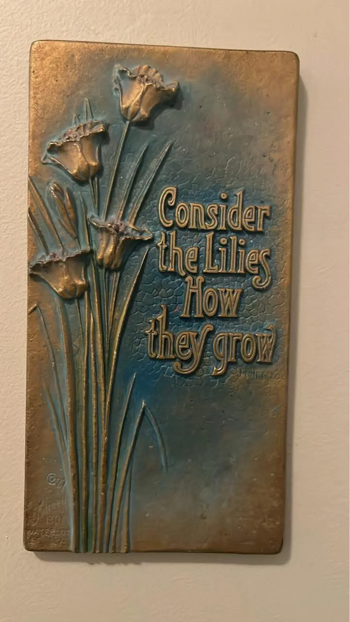 "Consider the lillies how they grow."
