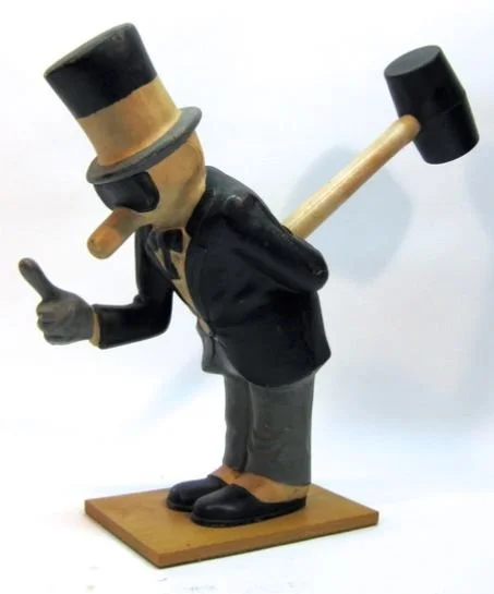 3D "Little Man" for Western Exterminator. The company was founded in 1921 so Andrew likely would have been hired to make a 3D figure from their 2D drawing in the early 1920s. 