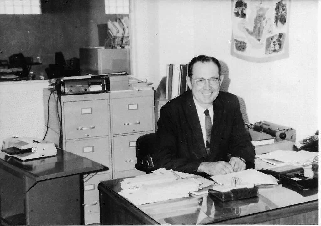 Andrew and Sadie's son Bryant Mitchell in his office at the Open Bible Churches, Des Moines, IA. Bryant was the President, and also the Director of Missions