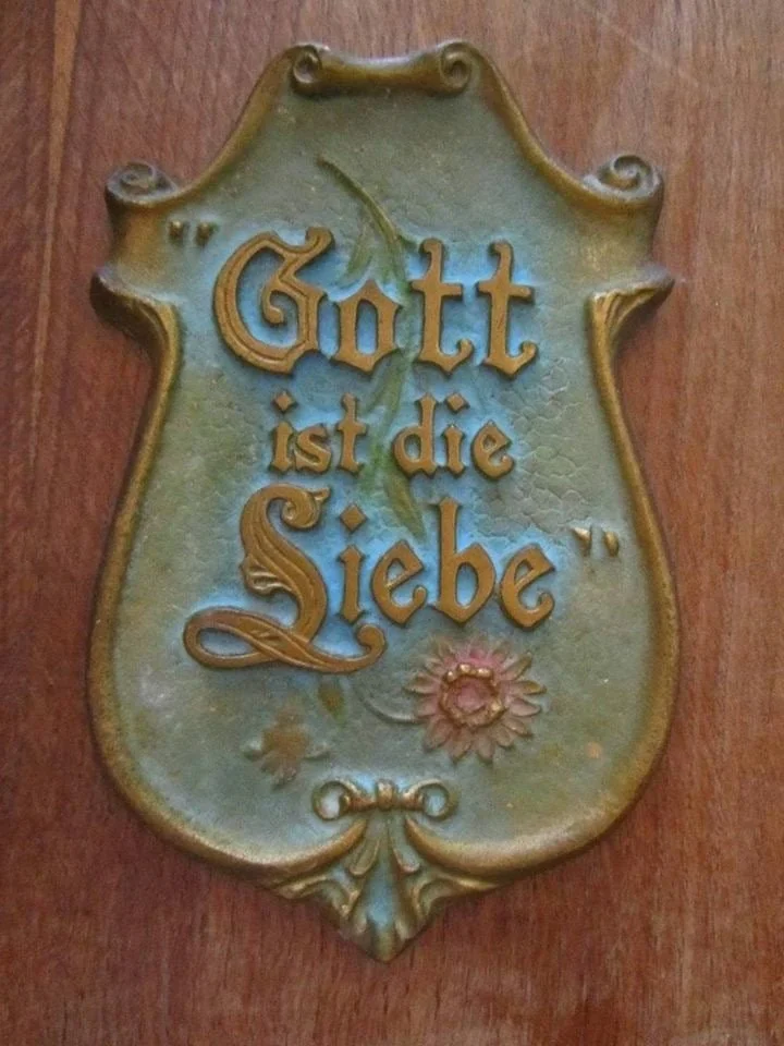 A very rare German language plaque.
