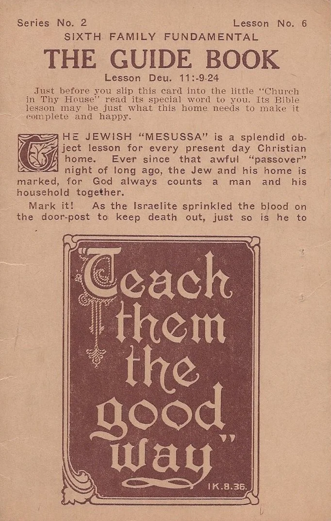 Paper tract for church plaque