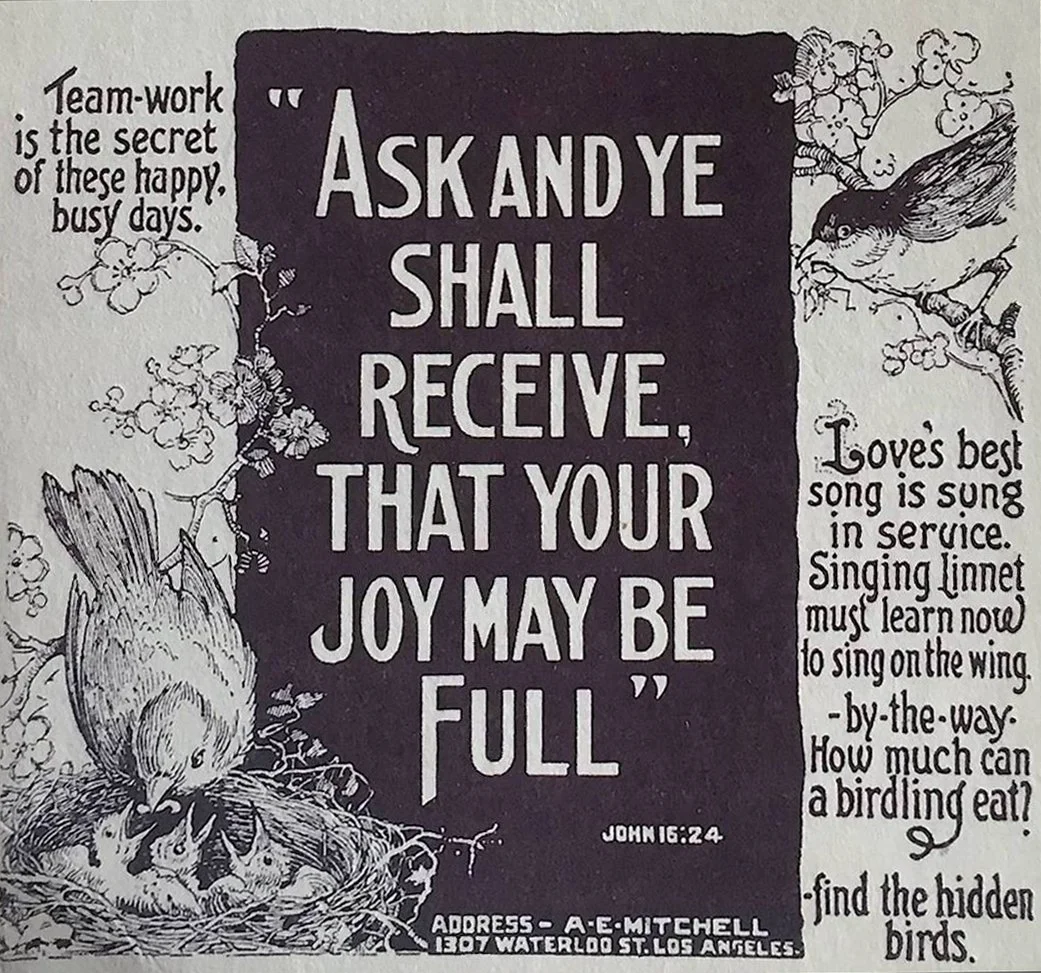 Paper tract for church plaque