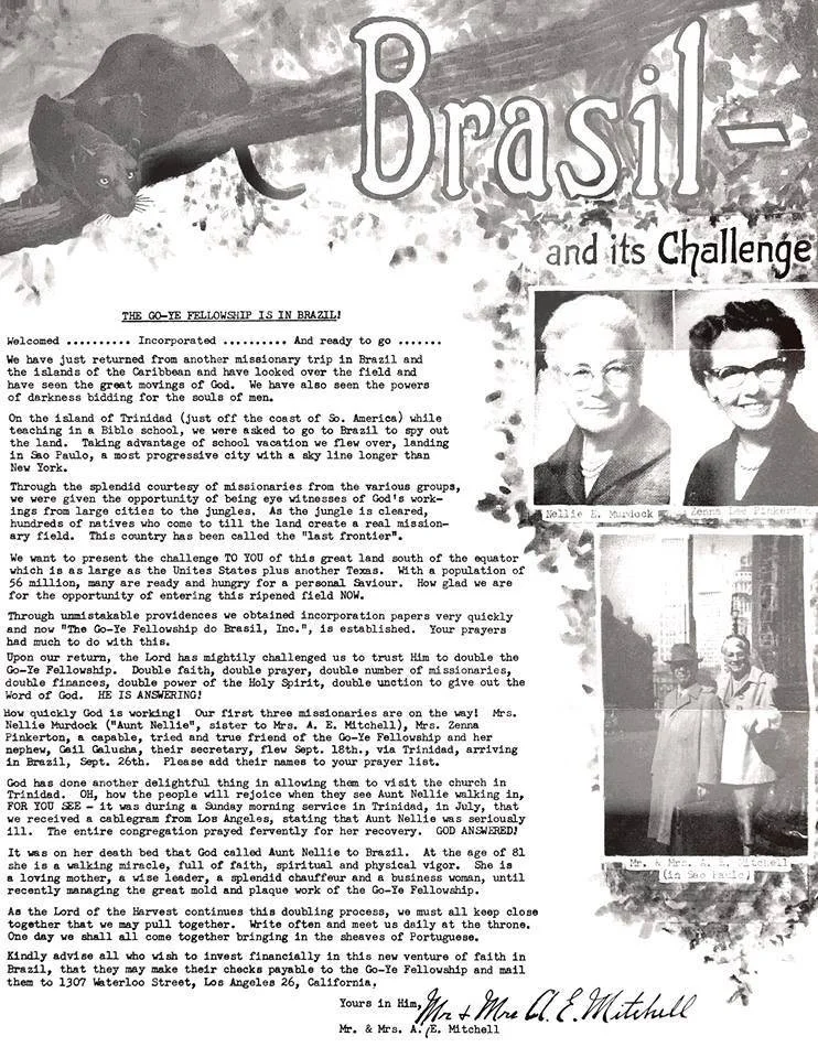 Andrew's drawings appeared on nearly every go-Ye Fellowship newsletter. 