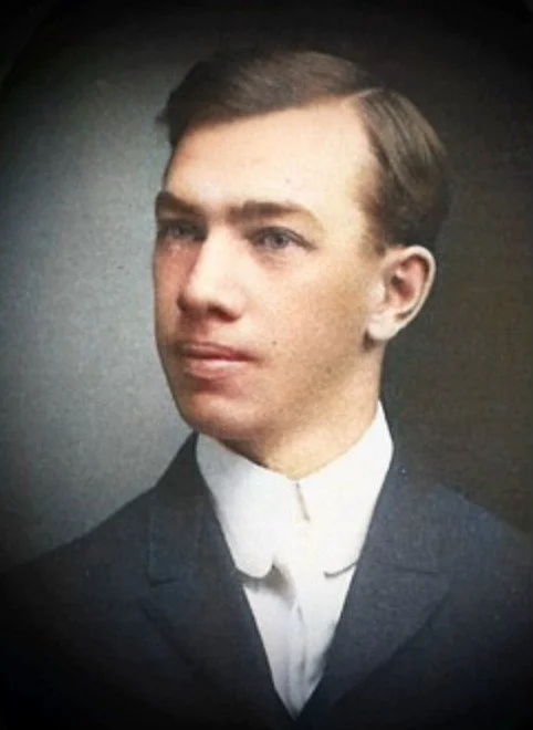 Colorized portrait of Andrew from his grandson Bryant
