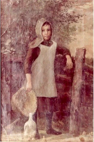 Painting of Sadie Jones Bryant, Andrew's first wife, by Curtis Chamberlain. 