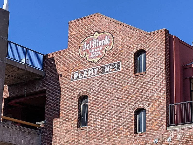 Del Monte logo preserved on the side of Cannery, San Francisco. Photo: Chris Carlsson