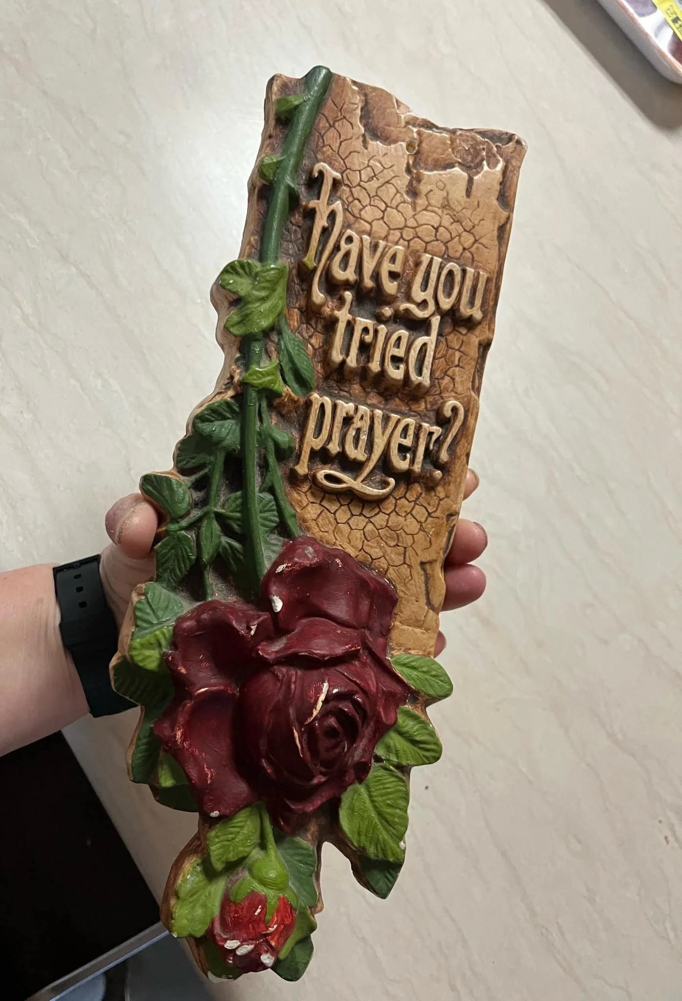 "Have you tried prayer?" - plaster