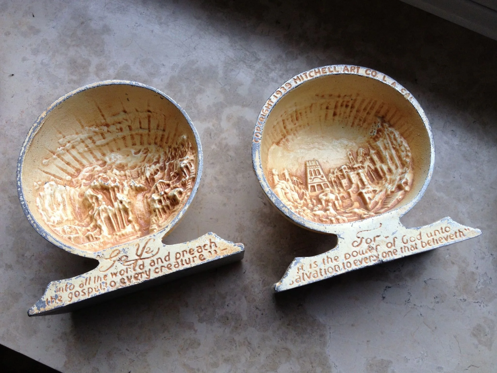 Inside the globe bookends...a view of Heaven